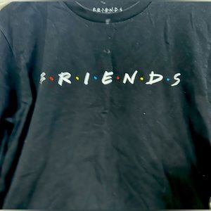 Friends medium cropped black long sleeve shirt